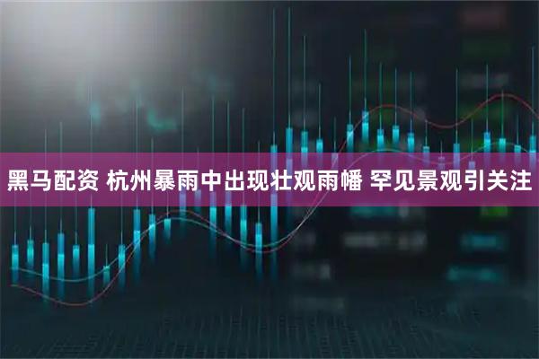 黑马配资 杭州暴雨中出现壮观雨幡 罕见景观引关注
